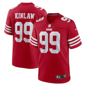 mens nike javon kinlaw scarlet san francisco 49ers team pla